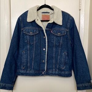Levi's Blue and White Jean Jacket Classic Style